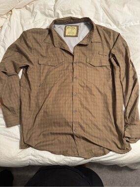 Rustic Ridge Tan Plaid Lightweight long sleeve